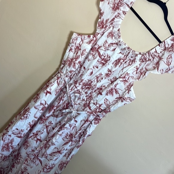 Lane Bryant Off-the-Shoulder Red Poplin Maxi Dress - Picture 7 of 7